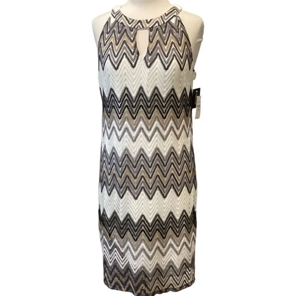 NWT Tacera Chevron Lined Dress Size Large